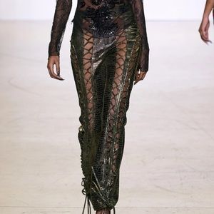 Kim Shui Studio Lace Up Croc Pant